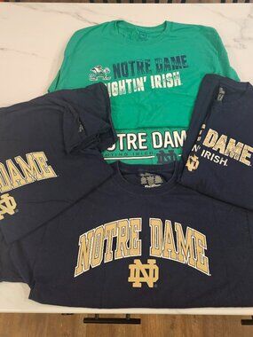 Notre Dame Fighting Irish T-Shirt Bundle | 5 Shirts | Men's Large | NCAA